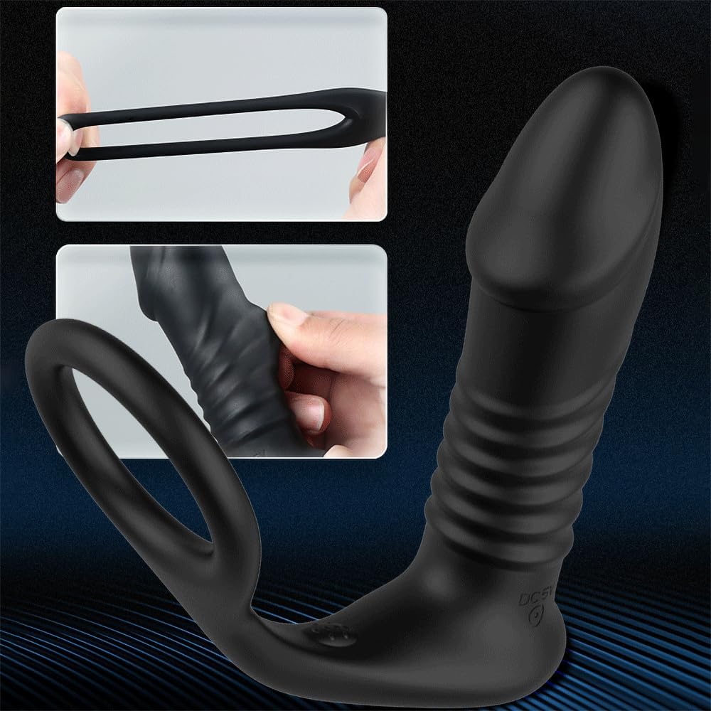 Anal plug kèm vòng đeo Scalable rung thụt 10 chế độ, có điều khiển từ xa - Ảnh 3