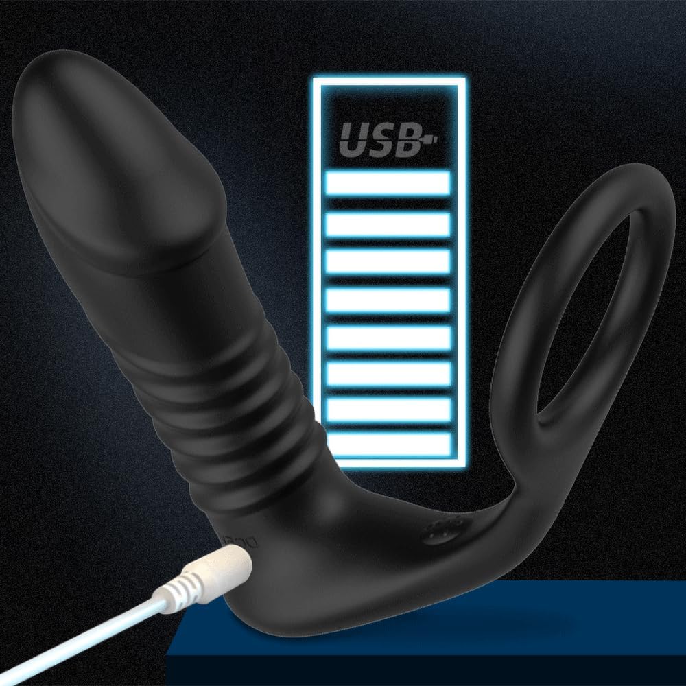 Anal plug kèm vòng đeo Scalable rung thụt 10 chế độ, có điều khiển từ xa - Ảnh 5