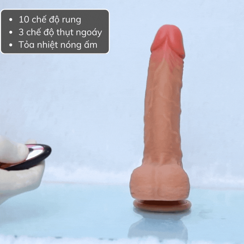 Alternative view of Dương vật giả điều khiển từ xa HMJ rung thụt ngoáy, toả nhiệt