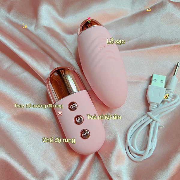 Trứng rung không dây điều khiển từ xa Lilo 10 chế độ, toả nhiệt