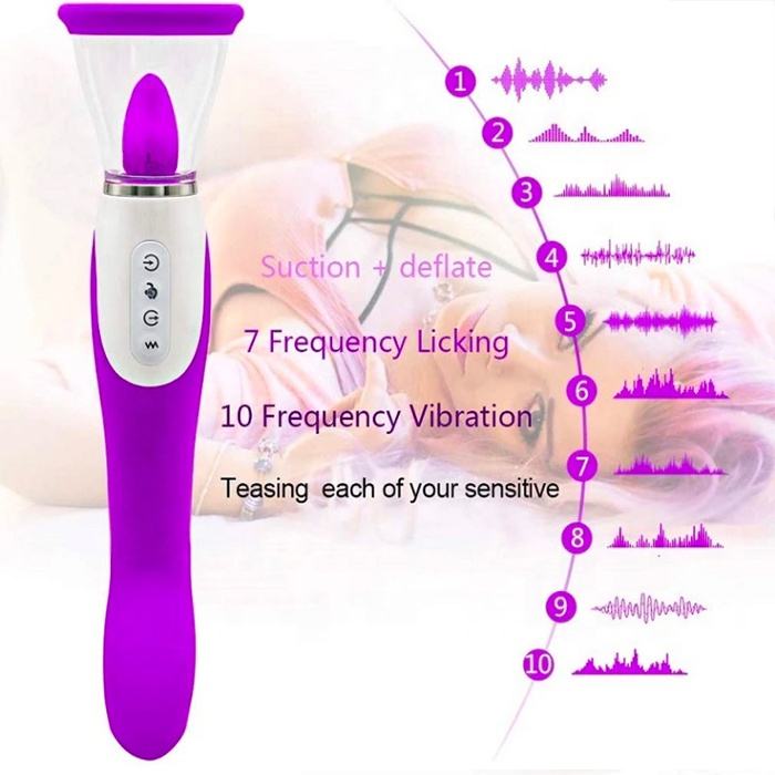 Alternative view of Chày rung massage điểm G kết hợp lưỡi liếm âm đạo Wistone