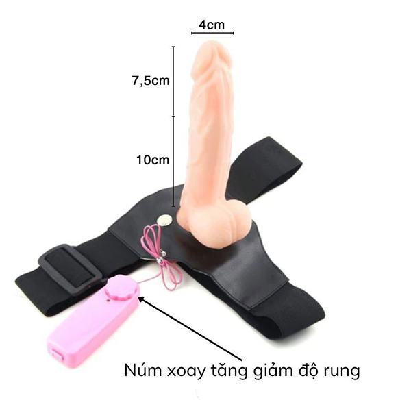 Dương vật giả dây đeo rỗng ruột cho nam Warrior có rung - Ảnh 3