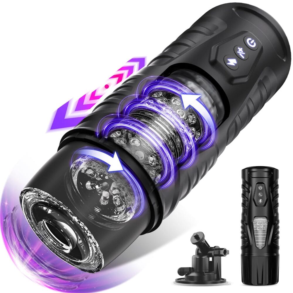 Máy bú mút dương vật tự động Black Warrior, có đế gắn tường