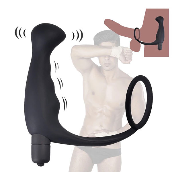 Alternative view of Máy massage hậu môn kết hợp vòng khóa dương vật 10 chế độ rung