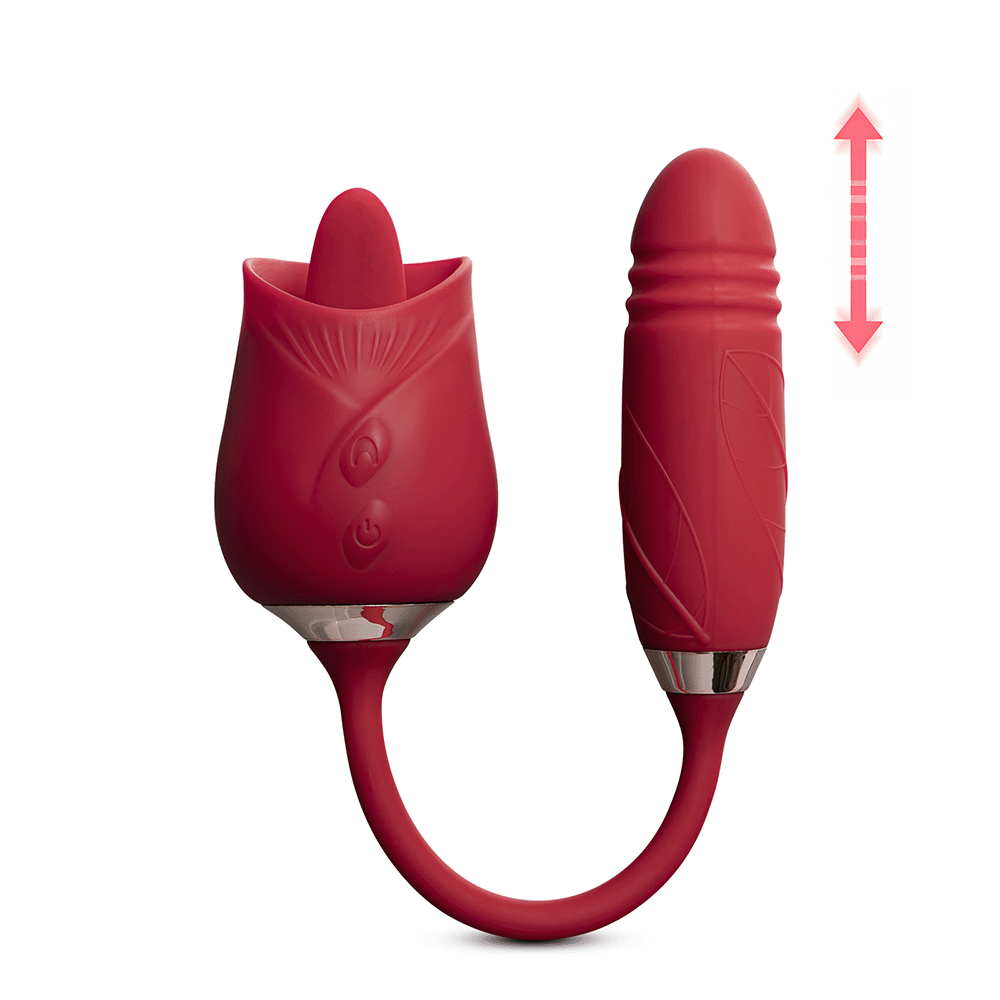 Trứng rung hoa hồng Gentle Tongue rung thụt kết hợp lưỡi liếm âm đạo
