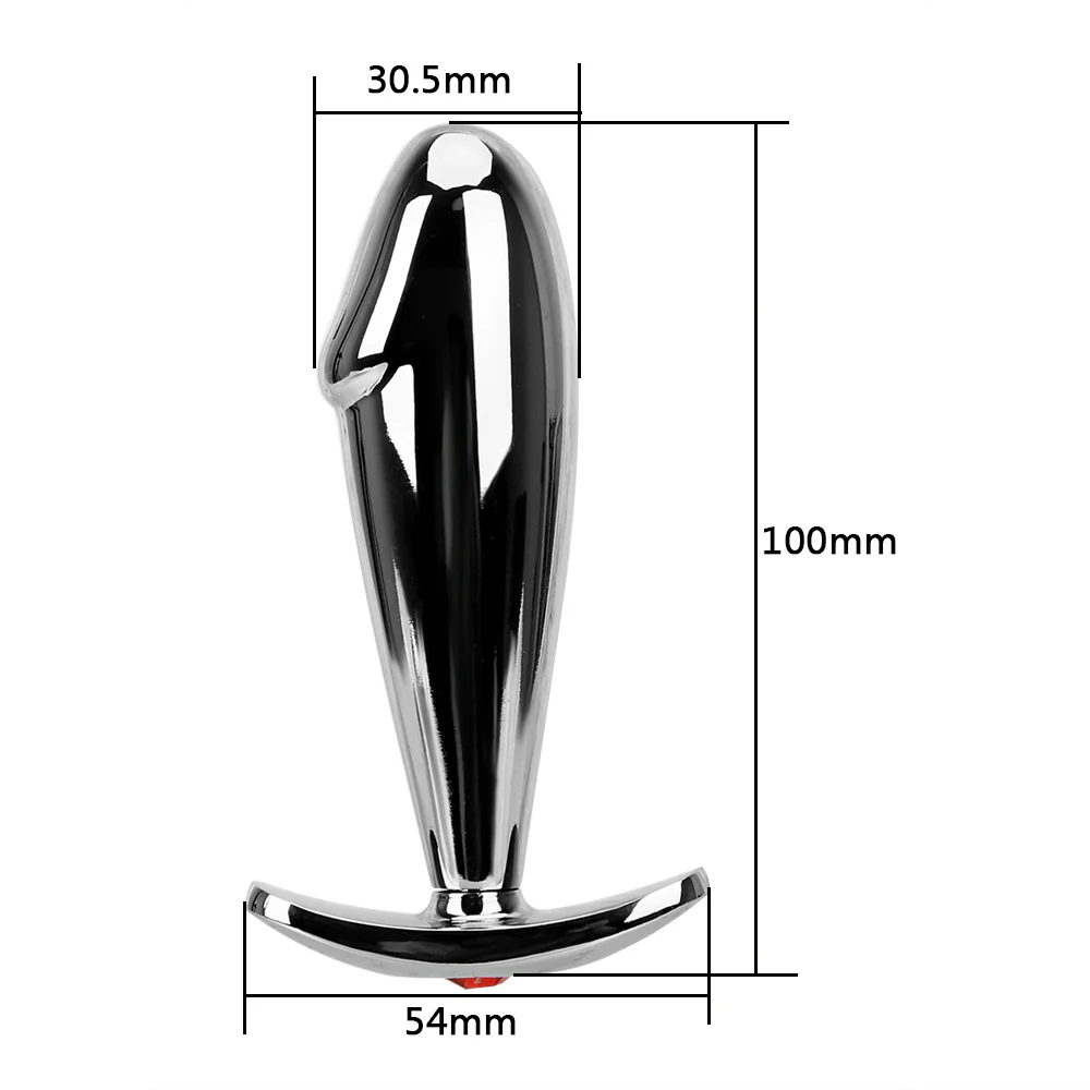 Butt plug inox hình dương vật - Ảnh 4
