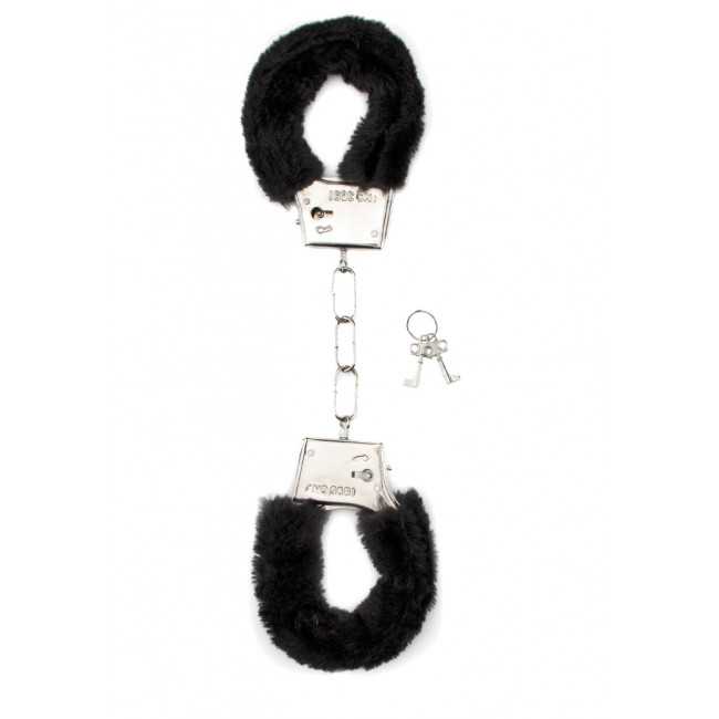 Còng số 8 lót lông BDSM (đen)