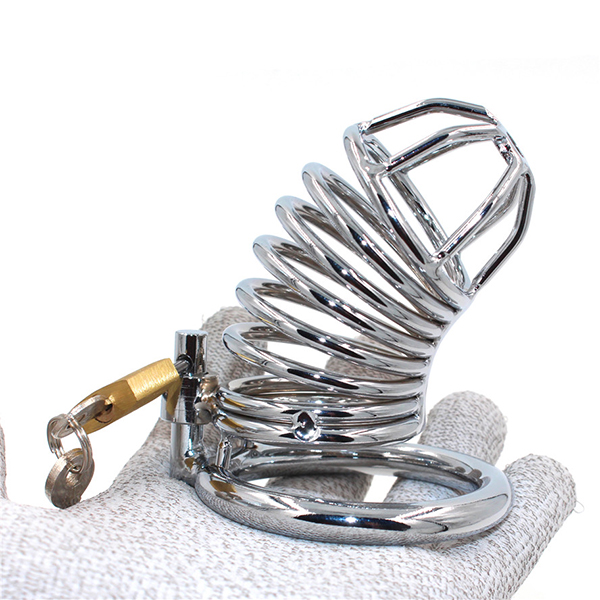 Alternative view of Khóa dương vật nam inox hình tim 5cm