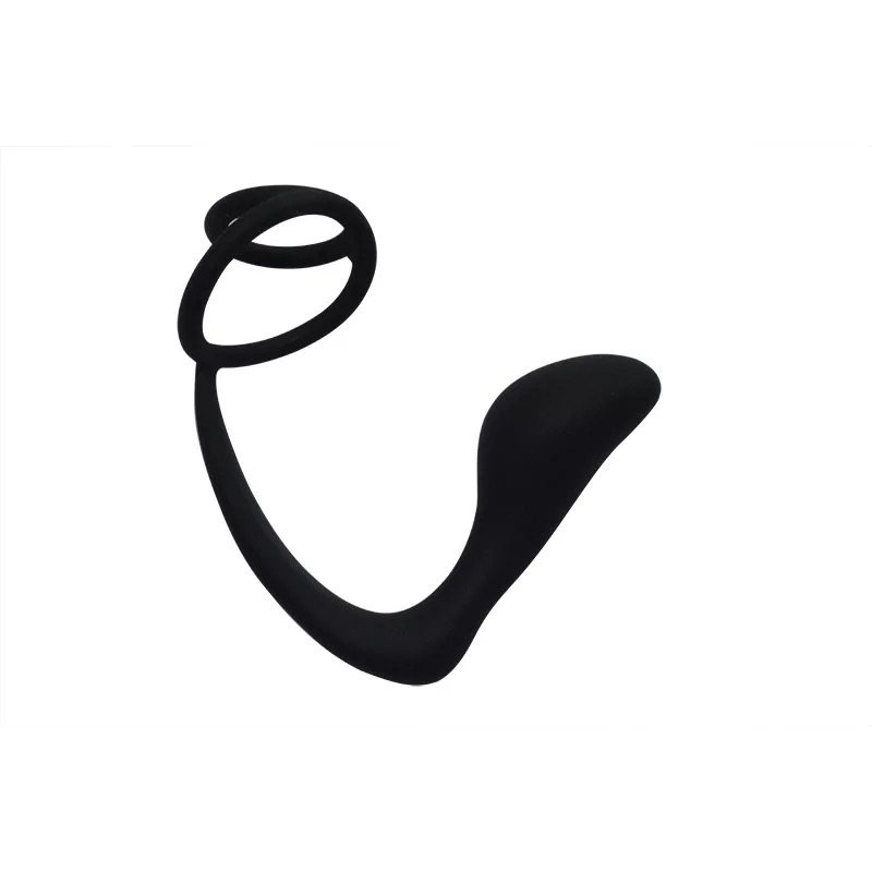 Alternative view of Plug cao su kết hợp cock ring kích thích tuyến tiền liệt