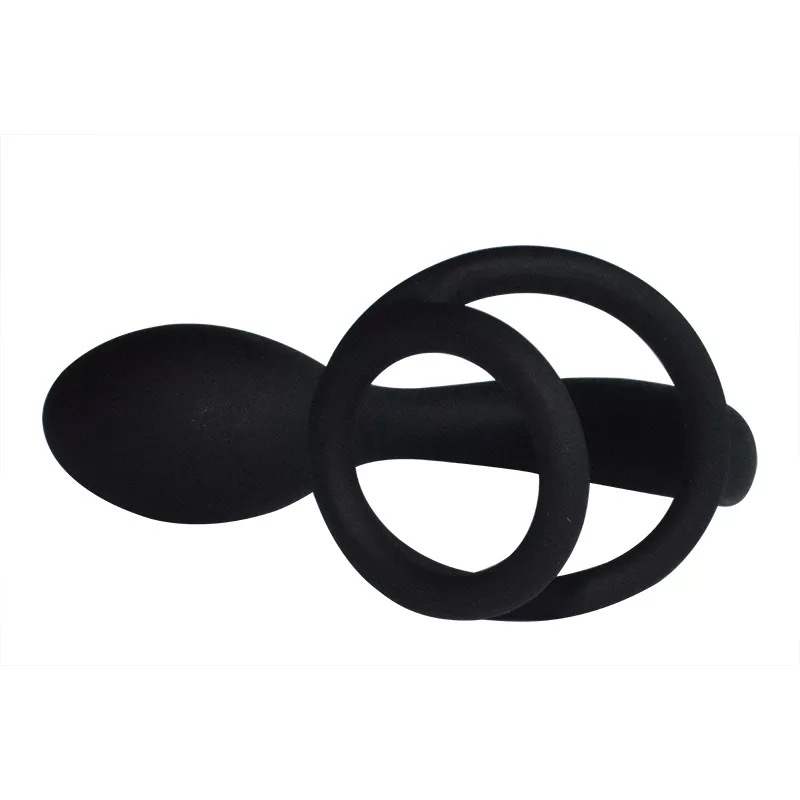 Plug cao su kết hợp cock ring kích thích tuyến tiền liệt - Ảnh 3