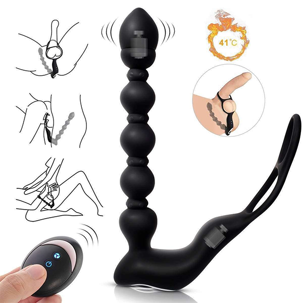 Que rung hậu môn chuỗi hạt tỏa nhiệt Body Safe, có điều khiển xa