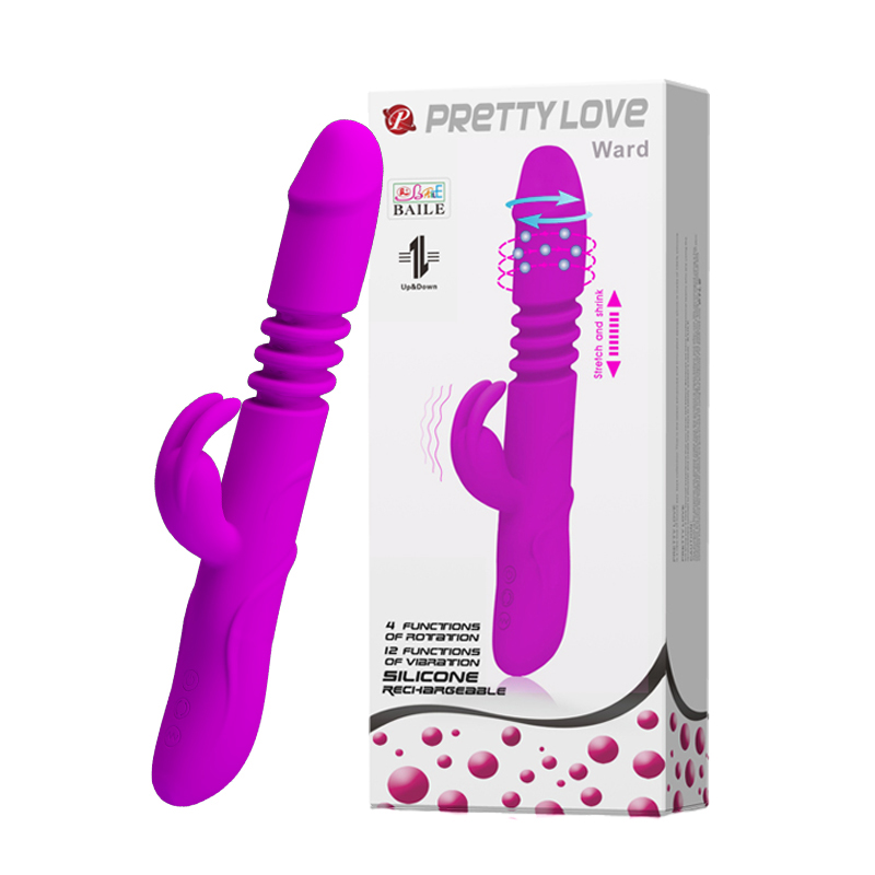 Dương vật giả Pretty Love Ward rung thụt xoáy bi cực phê